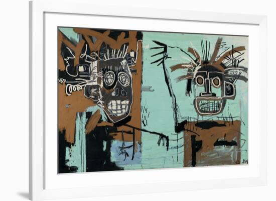 Untitled (Two Heads on Gold) 1982-Jean-Michel Basquiat-Framed Giclee Print