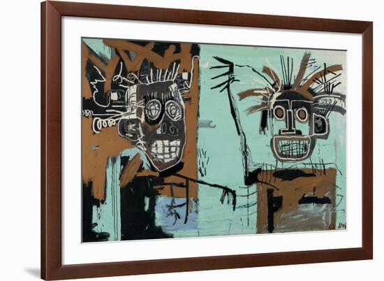 Untitled (Two Heads on Gold) 1982-Jean-Michel Basquiat-Framed Giclee Print