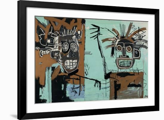 Untitled (Two Heads on Gold) 1982-Jean-Michel Basquiat-Framed Giclee Print