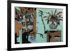 Untitled (Two Heads on Gold) 1982-Jean-Michel Basquiat-Framed Giclee Print