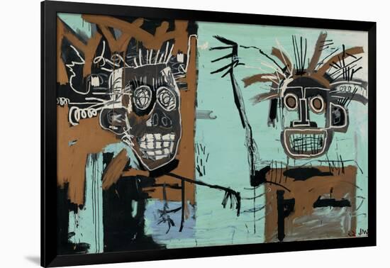 Untitled (Two Heads on Gold) 1982-Jean-Michel Basquiat-Framed Giclee Print