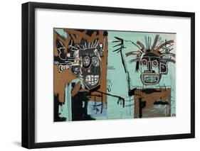 Untitled (Two Heads on Gold) 1982-Jean-Michel Basquiat-Framed Giclee Print