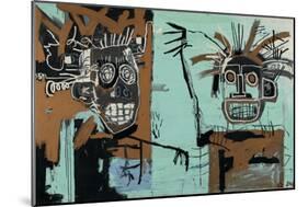 Untitled (Two Heads on Gold) 1982-Jean-Michel Basquiat-Mounted Giclee Print