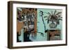 Untitled (Two Heads on Gold) 1982-Jean-Michel Basquiat-Framed Premium Giclee Print