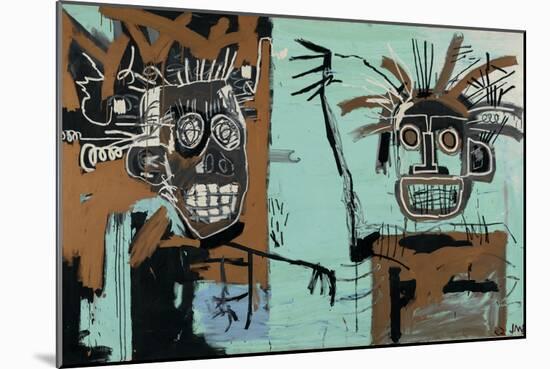 Untitled (Two Heads on Gold) 1982-Jean-Michel Basquiat-Mounted Premium Giclee Print