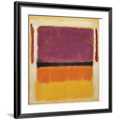 'Untitled (Violet, Black, Orange, Yellow on White and Red), 1949 