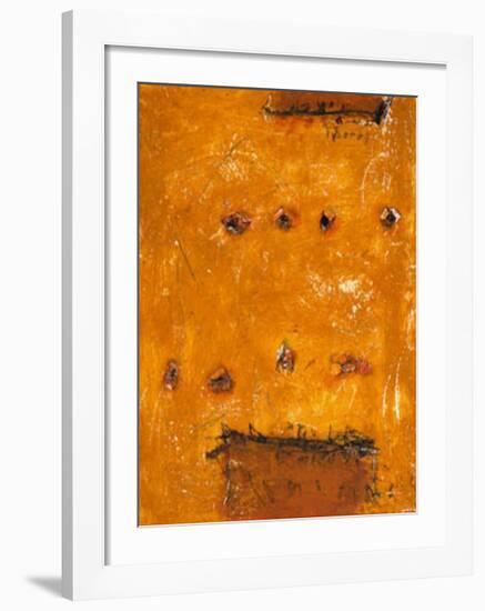 Untitled (Yellow)-Plato Papastamos-Framed Art Print