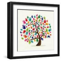 Untitled-Cienpies Design-Framed Art Print