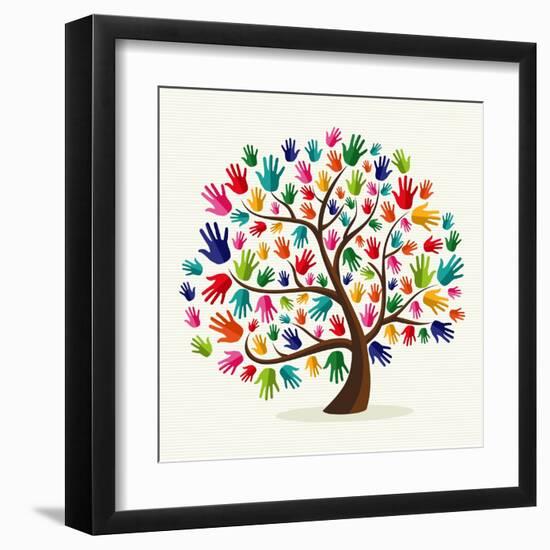 Untitled-Cienpies Design-Framed Art Print