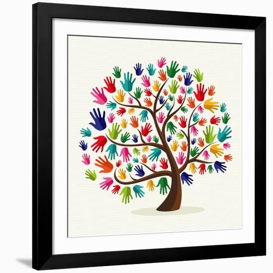 Untitled-Cienpies Design-Framed Art Print