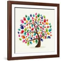 Untitled-Cienpies Design-Framed Art Print