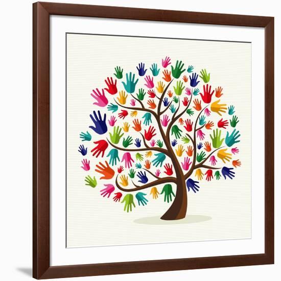 Untitled-Cienpies Design-Framed Art Print