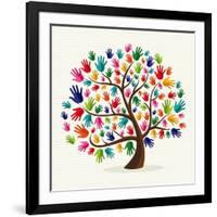 Untitled-Cienpies Design-Framed Art Print