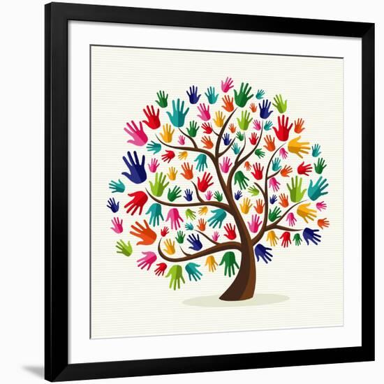 Untitled-Cienpies Design-Framed Art Print