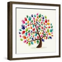 Untitled-Cienpies Design-Framed Art Print