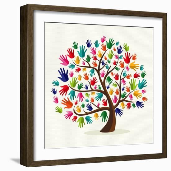 Untitled-Cienpies Design-Framed Art Print