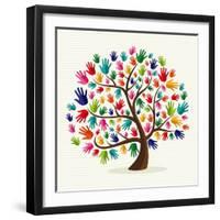 Untitled-Cienpies Design-Framed Art Print