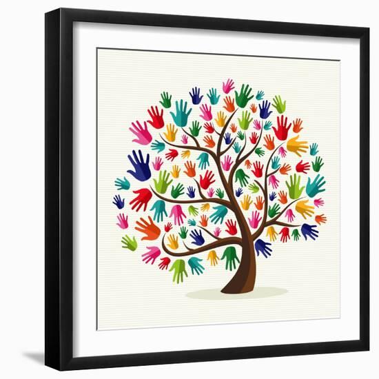 Untitled-Cienpies Design-Framed Art Print