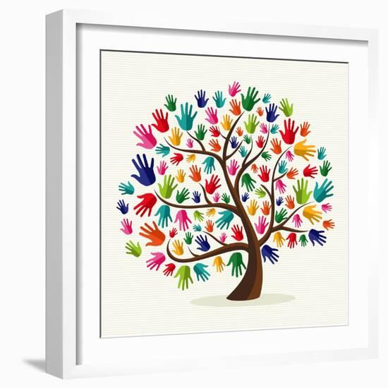 Untitled-Cienpies Design-Framed Art Print