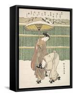 Untitled-Suzuki Harunobu-Framed Stretched Canvas