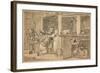 Unused drawing for 'Industry and Idleness', 1747-William Hogarth-Framed Giclee Print