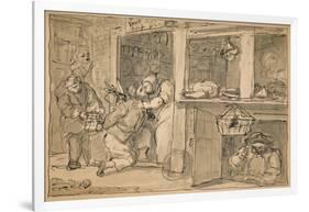 Unused drawing for 'Industry and Idleness', 1747-William Hogarth-Framed Giclee Print