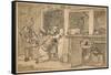 Unused drawing for 'Industry and Idleness', 1747-William Hogarth-Framed Stretched Canvas