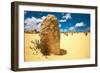 Unusual Large Stones in Sandy Landscape-Will Wilkinson-Framed Photographic Print