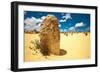 Unusual Large Stones in Sandy Landscape-Will Wilkinson-Framed Photographic Print