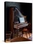 Unusual pianoforte at Turlough Park House dates from Victorian times. County May, Ireland.-Betty Sederquist-Stretched Canvas