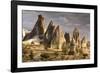 Unusual Rock Formations in the Rose Valley, Cappadocia, Anatolia, Turkey, Asia Minor, Eurasia-David Clapp-Framed Photographic Print