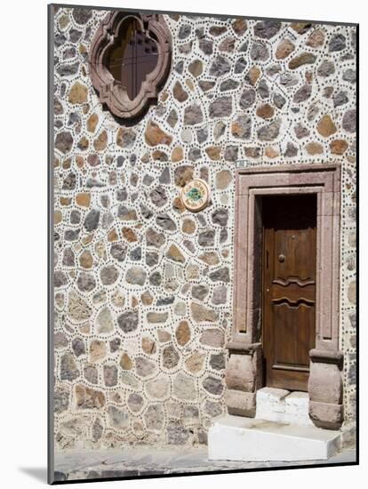 Unusual Stone Wall, San Miguel, Guanajuato State, Mexico-Julie Eggers-Mounted Photographic Print