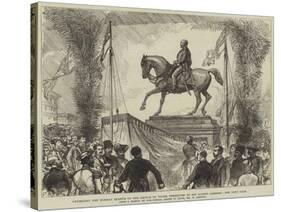 Unveiling the Bombay Statue of the Prince of Wales Presented by Sir Albert Sassoon-William 'Crimea' Simpson-Stretched Canvas