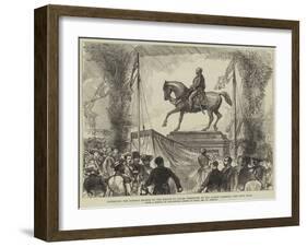 Unveiling the Bombay Statue of the Prince of Wales Presented by Sir Albert Sassoon-William 'Crimea' Simpson-Framed Giclee Print