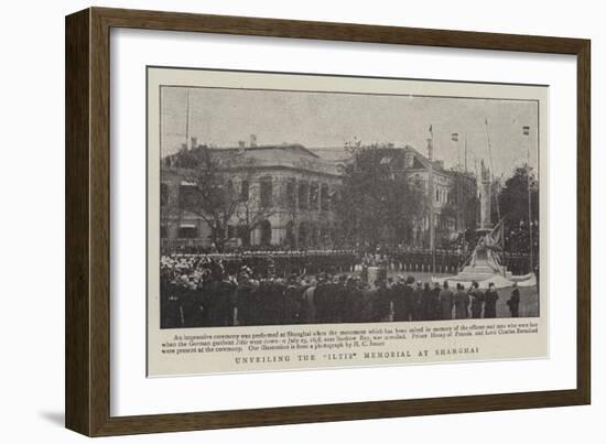 Unveiling the Iltis Memorial at Shanghai-null-Framed Giclee Print