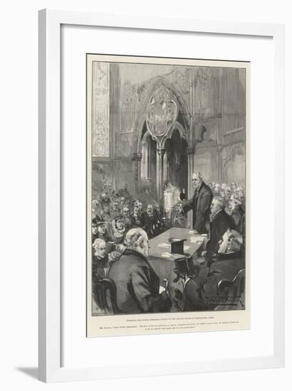 Unveiling the Lowell Memorial Window in the Chapter House of Westminster Abbey-Thomas Walter Wilson-Framed Giclee Print