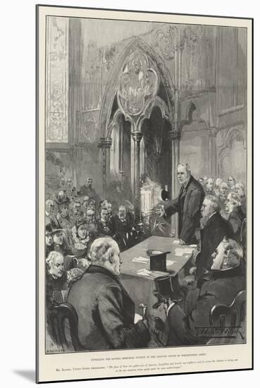 Unveiling the Lowell Memorial Window in the Chapter House of Westminster Abbey-Thomas Walter Wilson-Mounted Giclee Print