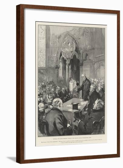 Unveiling the Lowell Memorial Window in the Chapter House of Westminster Abbey-Thomas Walter Wilson-Framed Giclee Print