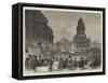 Unveiling the Monument to Schiller at Berlin-null-Framed Stretched Canvas