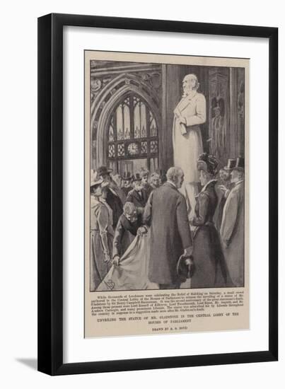 Unveiling the Statue of Mr Gladstone in the Central Lobby of the Houses of Parliament-Alexander Stuart Boyd-Framed Giclee Print