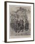 Unwelcome Attention from the Enemy, Gunners Crossing the Klip River under Shell Fire-John Charlton-Framed Giclee Print
