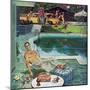 "Unwelcome Pool Guests," July 22, 1961-Thornton Utz-Mounted Giclee Print
