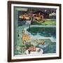 "Unwelcome Pool Guests," July 22, 1961-Thornton Utz-Framed Giclee Print