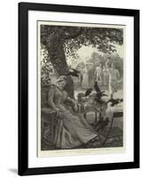 Unwelcome Visitors, Crows at a Tennis Party in India-Robert Barnes-Framed Giclee Print