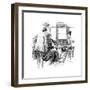 Unwelcoming Passengers in Train Compartment-W Rainey-Framed Giclee Print