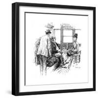 Unwelcoming Passengers in Train Compartment-W Rainey-Framed Giclee Print