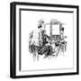 Unwelcoming Passengers in Train Compartment-W Rainey-Framed Giclee Print