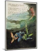 Unwilling I Look Up...', Plate 4 from 'Europe. a Prophecy', 1794 (Relief Etching with Oil and W/C)-William Blake-Mounted Giclee Print