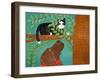 Up A Tree Black Cat Choc Dog-Stephen Huneck-Framed Giclee Print