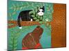 Up A Tree Black Cat Choc Dog-Stephen Huneck-Mounted Giclee Print